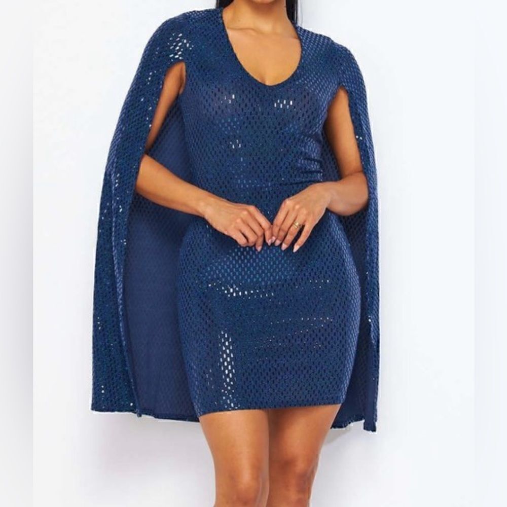 Blue Cape Dress